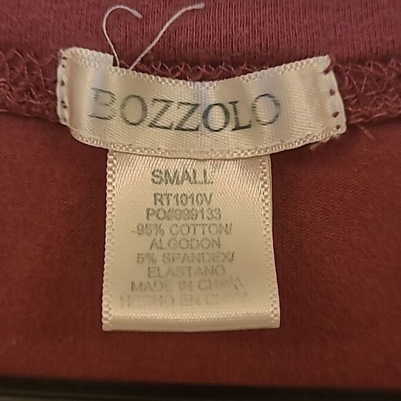 2 for $10! Bozzolo V-Neck Shirt Size Small - Picture 2 of 5